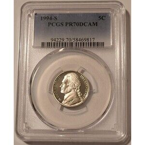 1994 S Jefferson Nickel Proof PR70 DCAM PCGS